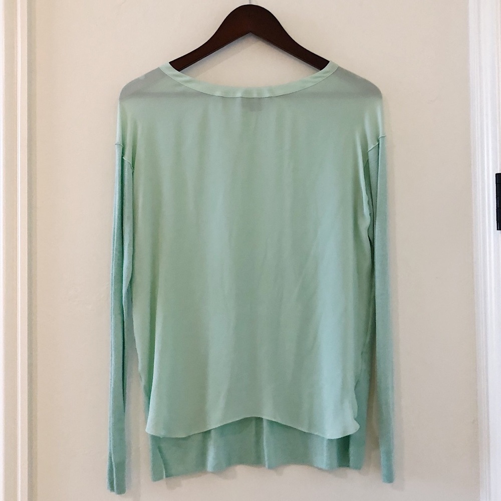 VINCE silk front blouse